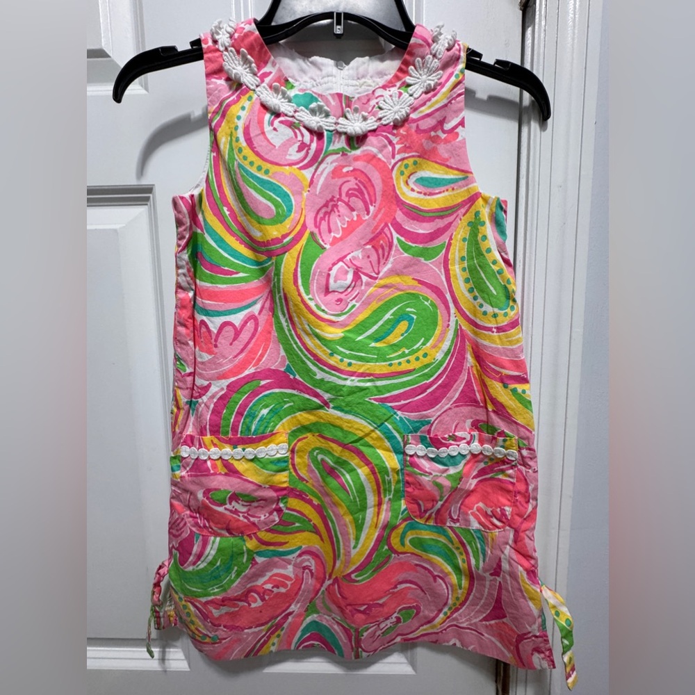 Lilly Pulitzer Kids Dress - Pink, Green, Yellow Swirl size 10